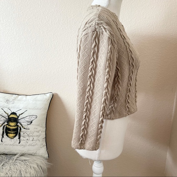 3/30 rib knit crop top sweater medium - Picture 5 of 6